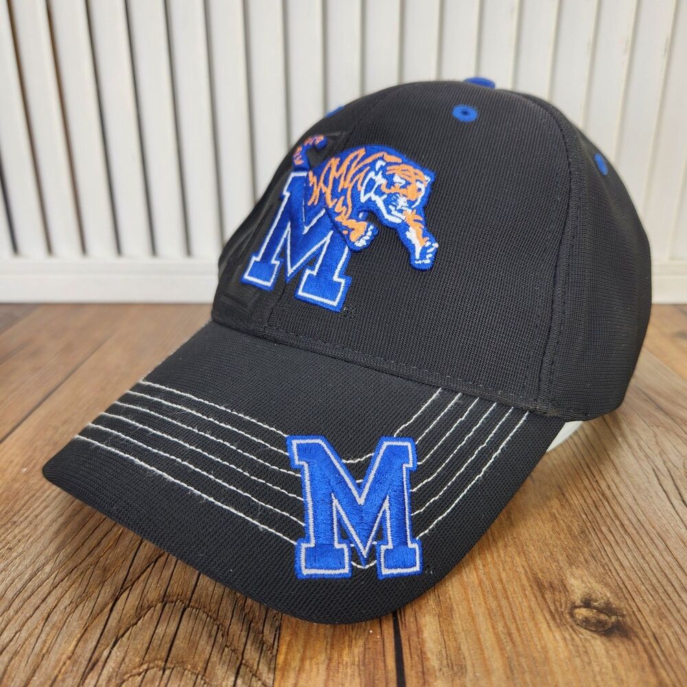 47 Memphis Tigers Strapback Baseball Cap Black Blue College Team Embroidered Hat